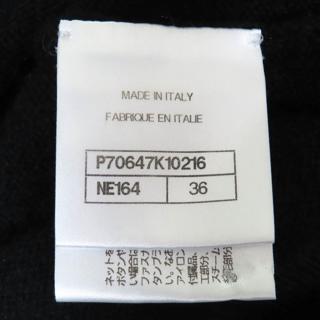 CHANEL knit COCO Mark high-neck long-sleeved knit sweater cashmere 36 P70647 21N