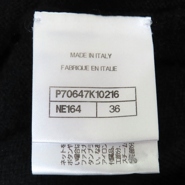 CHANEL knit COCO Mark high-neck long-sleeved knit sweater cashmere 36 P70647 21N