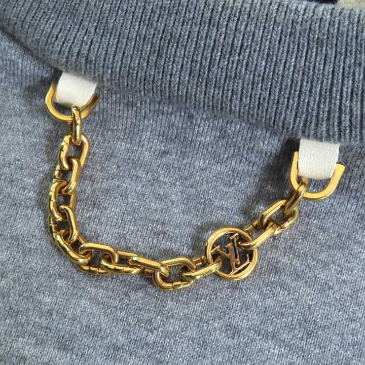 Excellent LOUIS VUITTON hoodie LV Flight Mode Cropped Hoodie Logo Chain 26 1AAOLZ