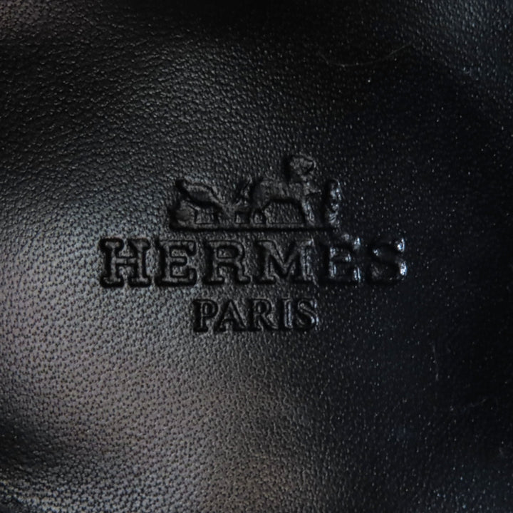 HERMES short boots Neo kelly buckle black leather Women 37
