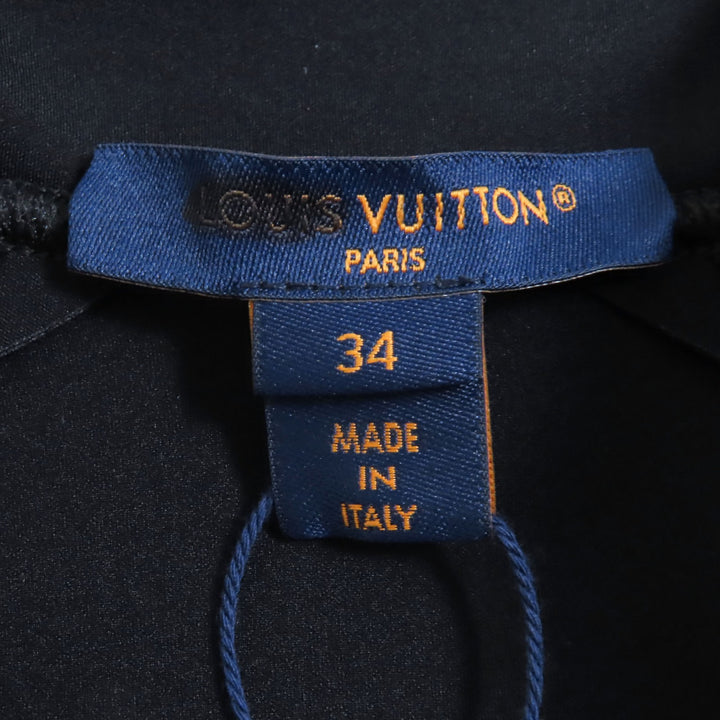 LOUIS VUITTON トップス ヴィヴィッドトリム ロングスリーブ クロップドトップ ブラック ナイロン レディース 34
