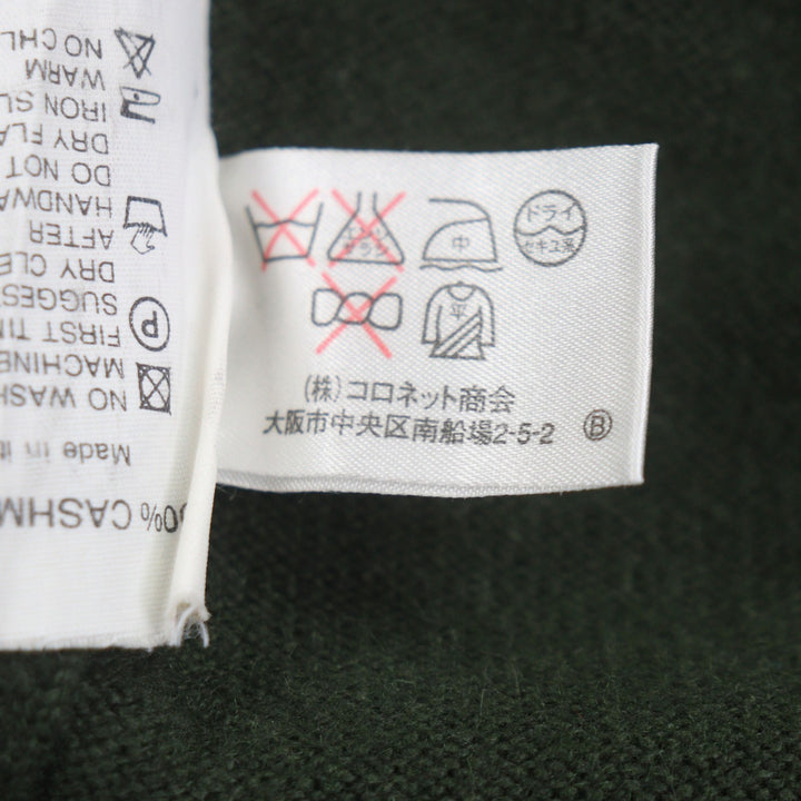 Great ARNYS PARIS Best V-neck two-tone knit gilet green cashmere mens 50