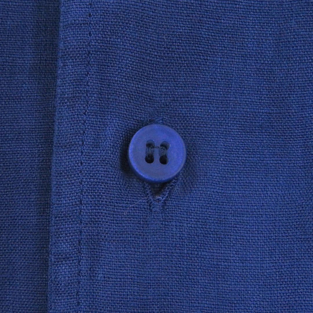 Great Loro Piana Long sleeve shirt Long sleeve blue linen mens M