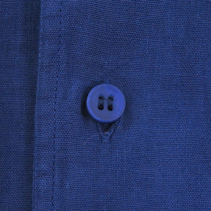 Great Loro Piana Long sleeve shirt Long sleeve blue linen mens M