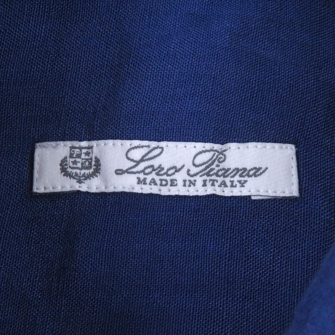 Great Loro Piana Long sleeve shirt Long sleeve blue linen mens M