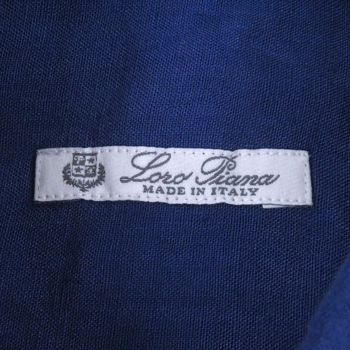 Great Loro Piana Long sleeve shirt Long sleeve blue linen mens M