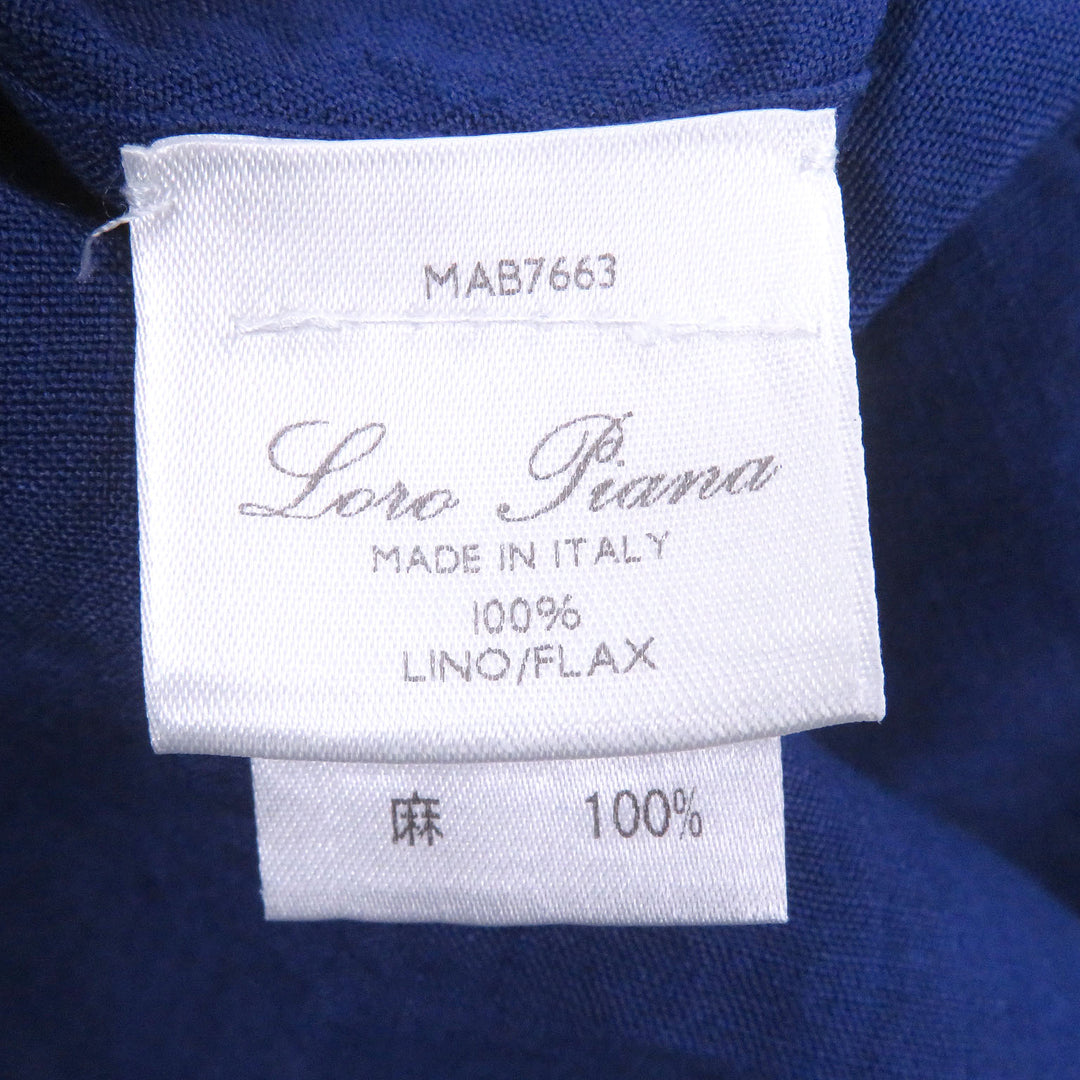 Great Loro Piana Long sleeve shirt Long sleeve blue linen mens M