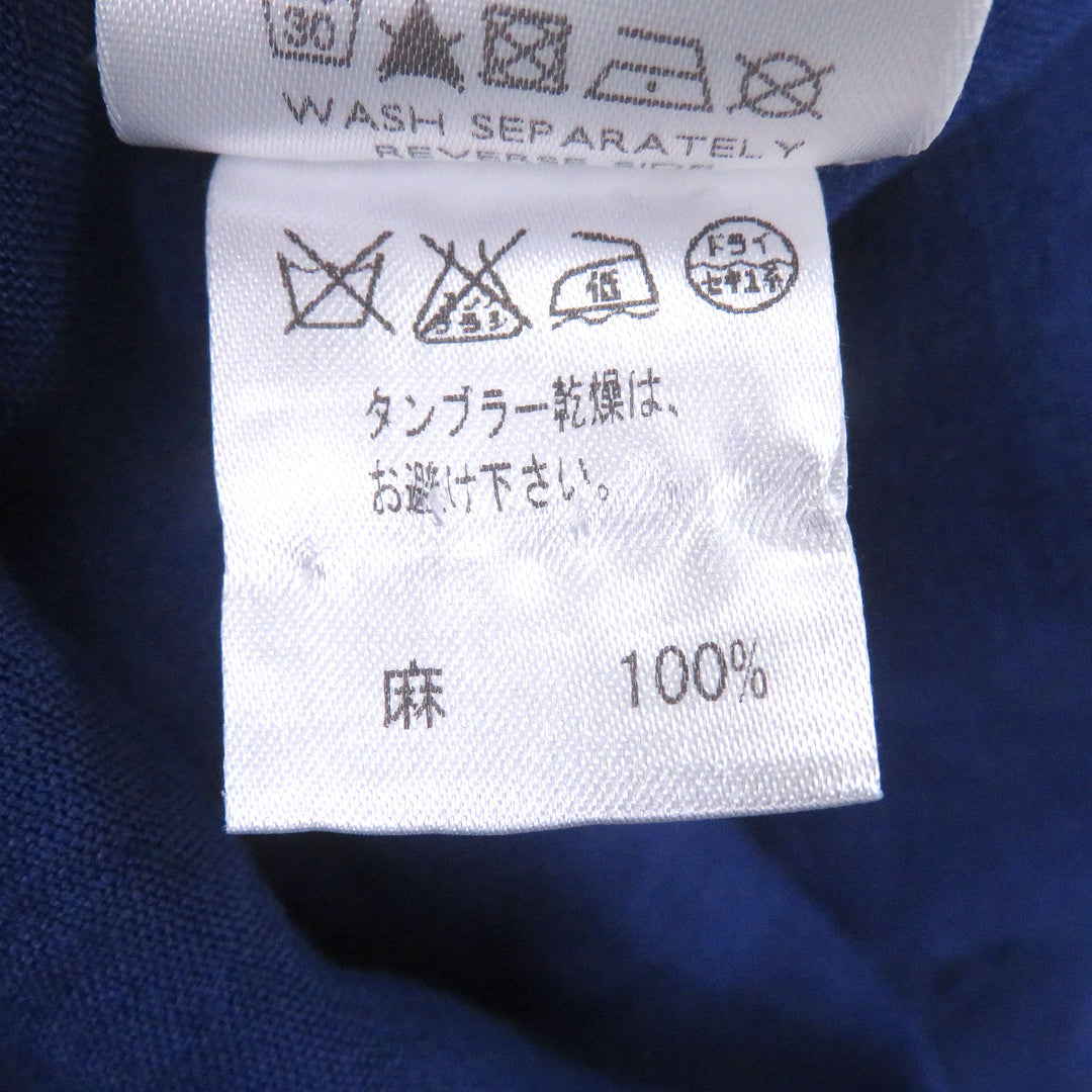 Great Loro Piana Long sleeve shirt Long sleeve blue linen mens M