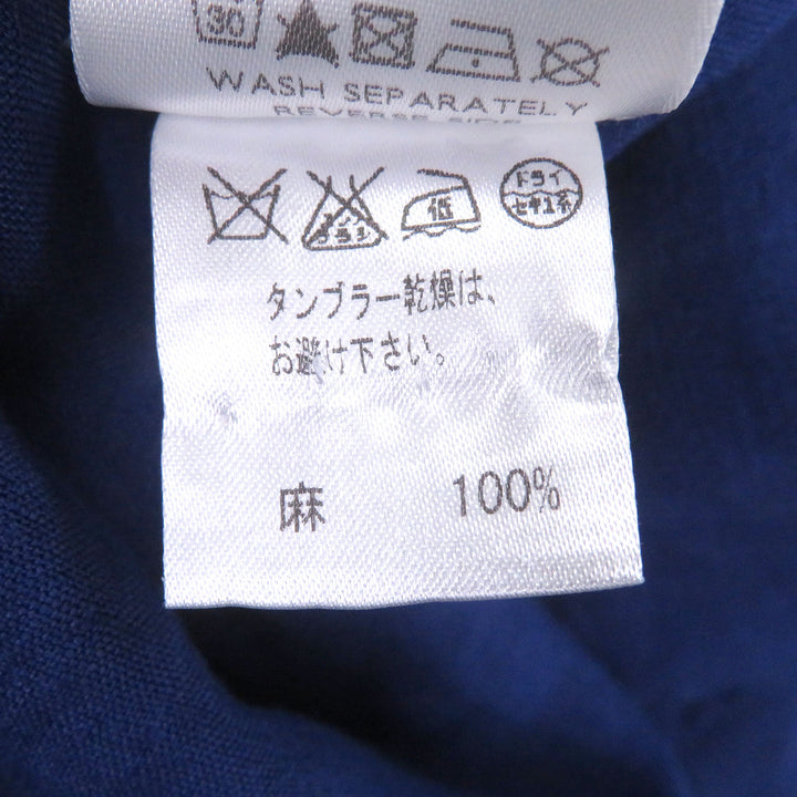 Great Loro Piana Long sleeve shirt Long sleeve blue linen mens M