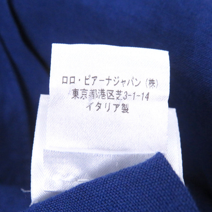 Great Loro Piana Long sleeve shirt Long sleeve blue linen mens M
