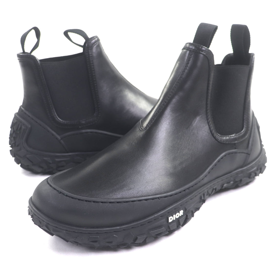 DIOR ショートブーツ B28 ブラックレザー メンズ 41