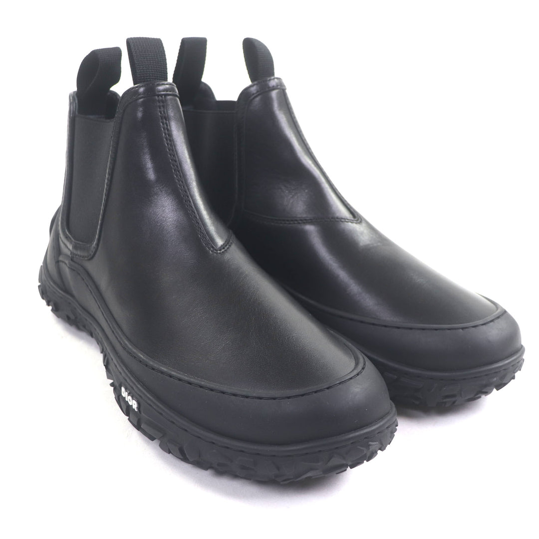 DIOR ショートブーツ B28 ブラックレザー メンズ 41