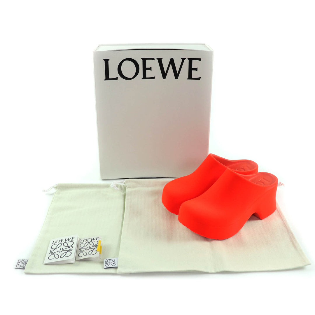 Pristine LOEWE Sandals Terraform Clogs Neon orange Women 36 L814V29X15
