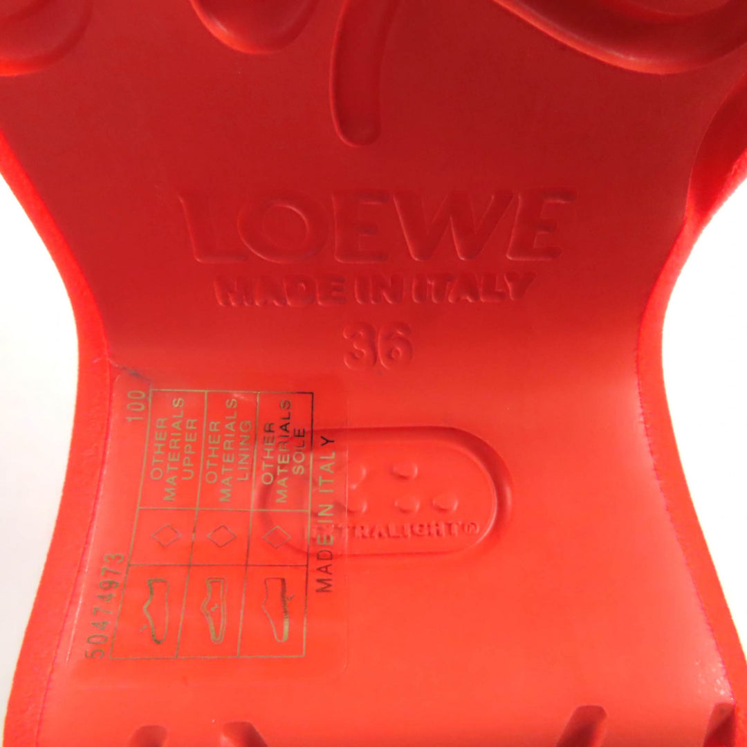 Pristine LOEWE Sandals Terraform Clogs Neon orange Women 36 L814V29X15