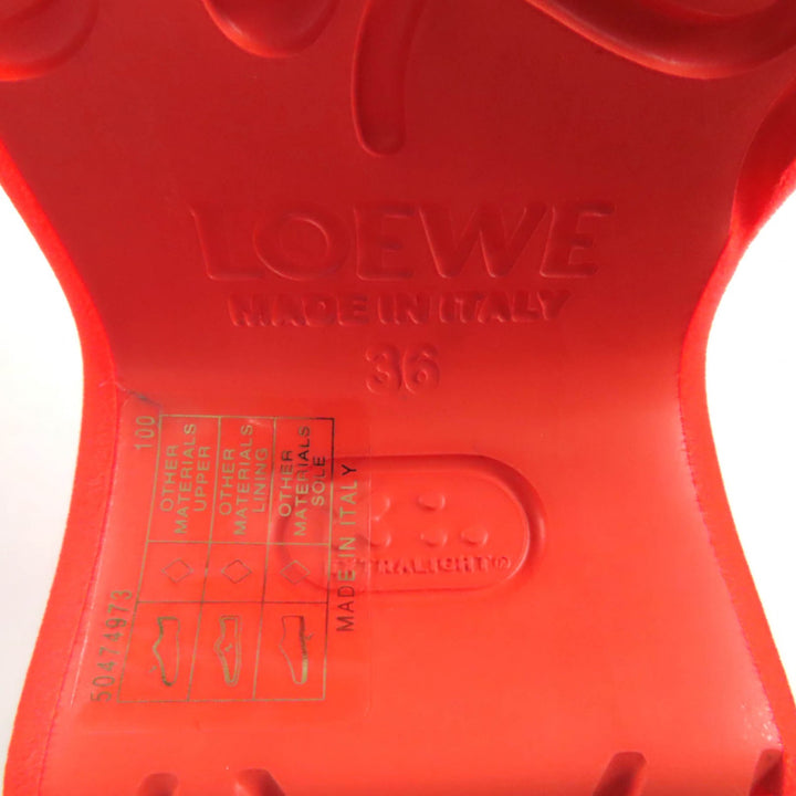 Pristine LOEWE Sandals Terraform Clogs Neon orange Women 36 L814V29X15
