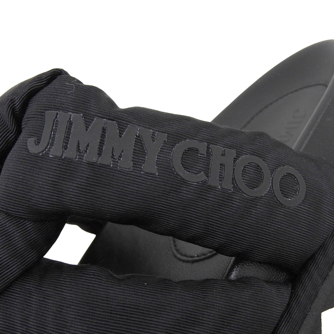 素晴らしい JIMMY CHOO サンダル Kes ブラック 合成繊維 レディース 35