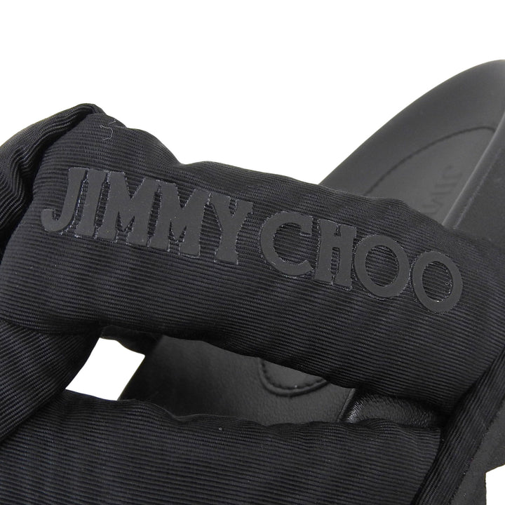 素晴らしい JIMMY CHOO サンダル Kes ブラック 合成繊維 レディース 35