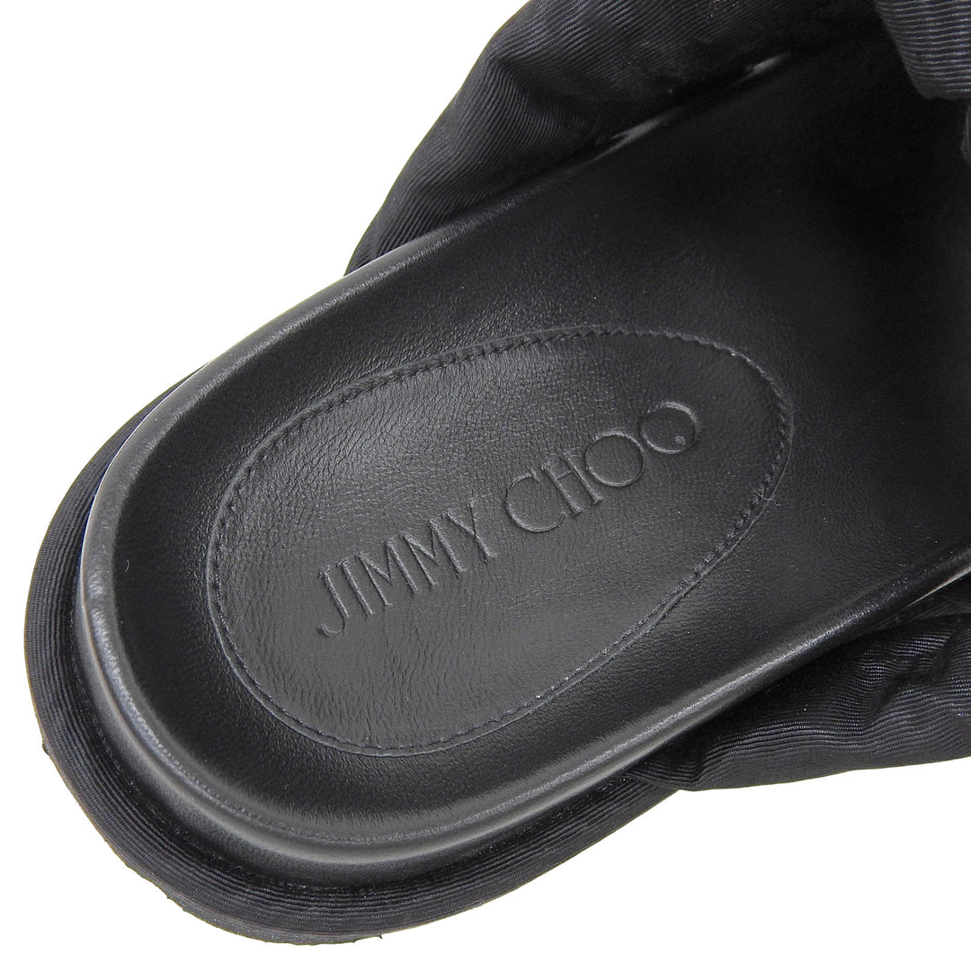 素晴らしい JIMMY CHOO サンダル Kes ブラック 合成繊維 レディース 35
