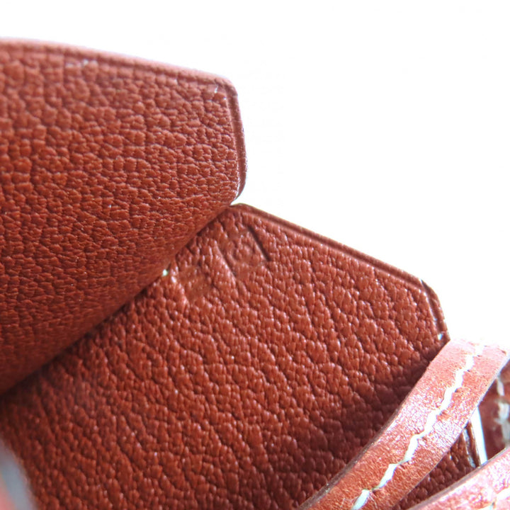 Great HERMES Necklace Margiela-era Clochette Brown leather