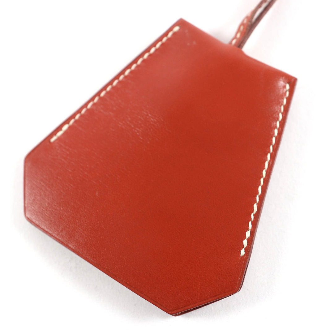 Great HERMES Necklace Margiela-era Clochette Brown leather