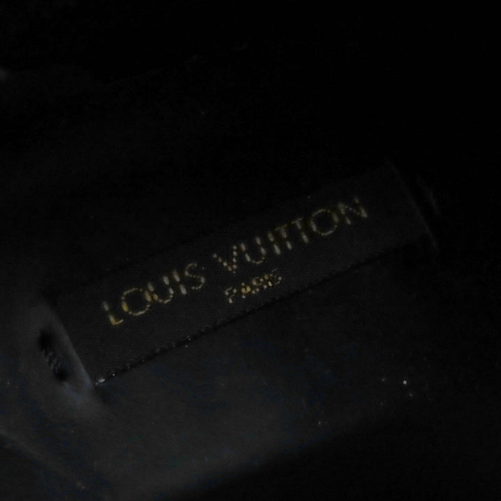 素晴らしい LOUIS VUITTON ブーティ バックル ウェッジ レザー ショートブーツ ブラック レザー レディース 35