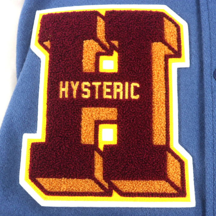 HYSTERIC GLAMOUR スタジャン ブルーグレー ウール メンズ M 02243AB10 美品