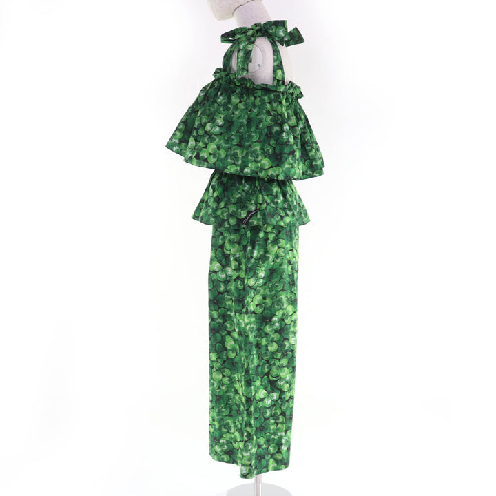 Pristine DOLCE&GABBANA two-piece set Clover Pattern Tops and Pants green 36