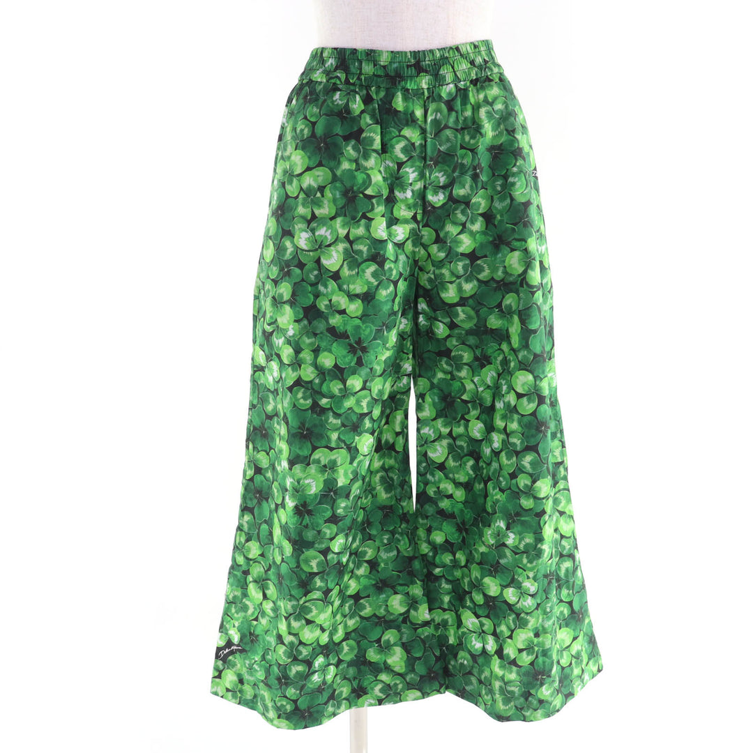 Pristine DOLCE&GABBANA two-piece set Clover Pattern Tops and Pants green 36