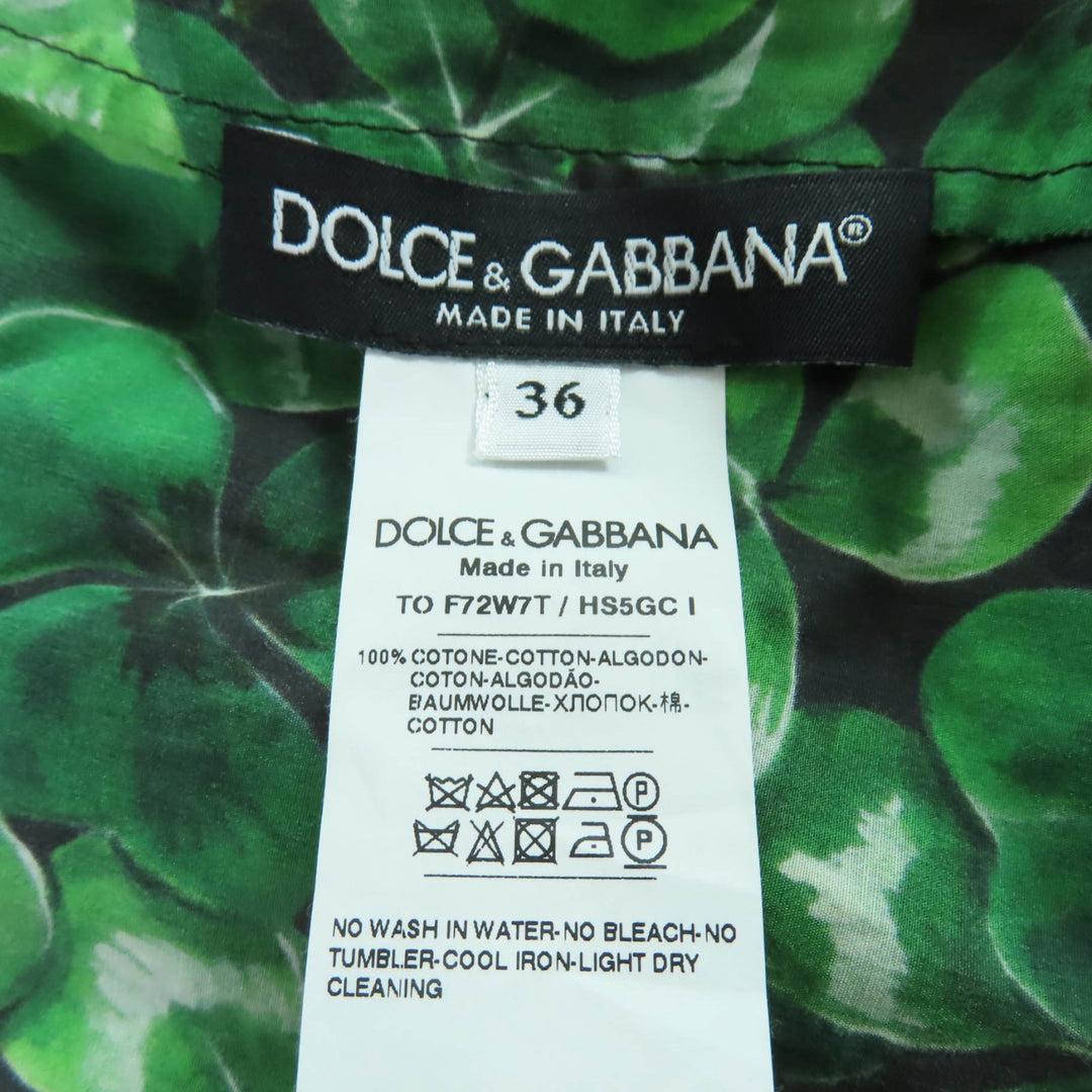 Pristine DOLCE&GABBANA two-piece set Clover Pattern Tops and Pants green 36