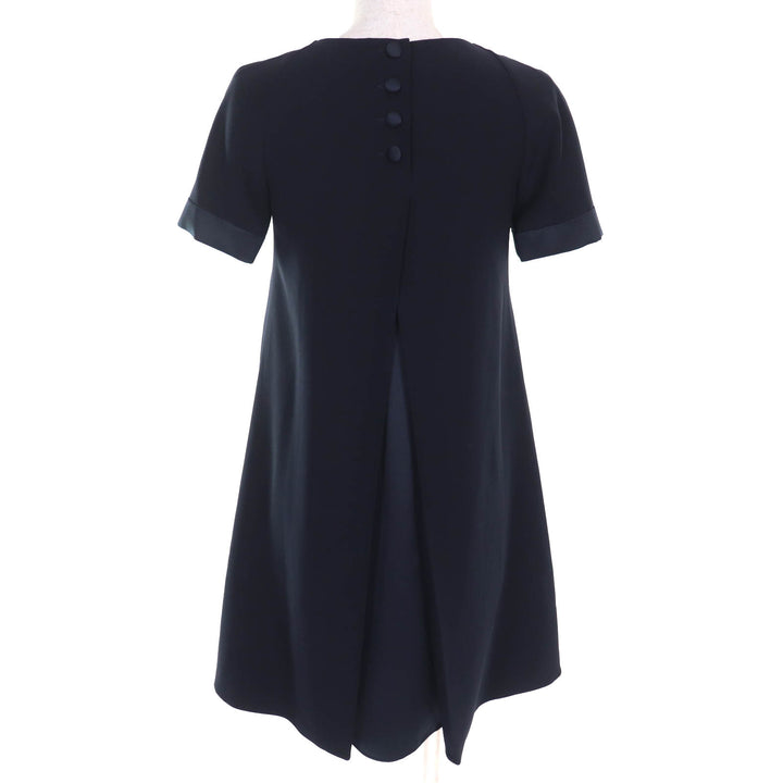 Great EMPORIO ARMANI one piece Back slit short sleeves Dark navy 36 E3NA1H 2NWAZ
