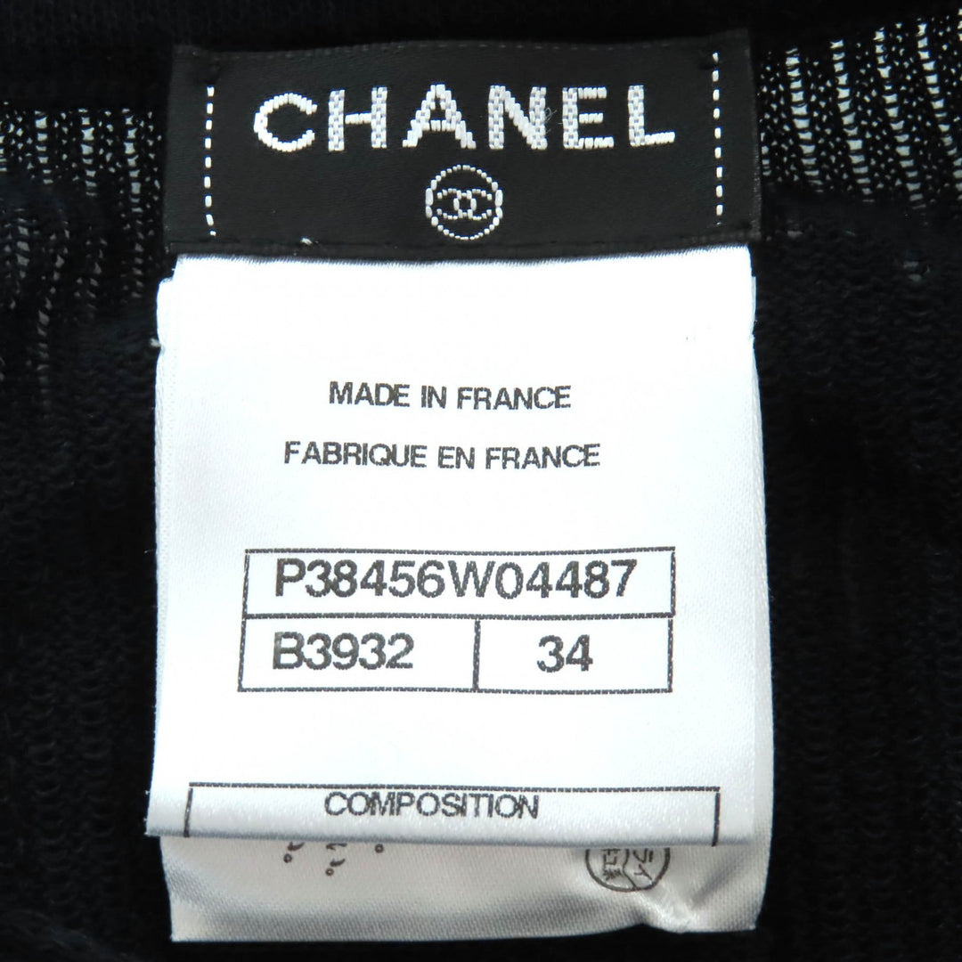 美品 CHANEL ココマークボタン レース フリル リボン 半袖 34 P38456