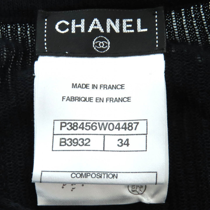 美品 CHANEL ココマークボタン レース フリル リボン 半袖 34 P38456