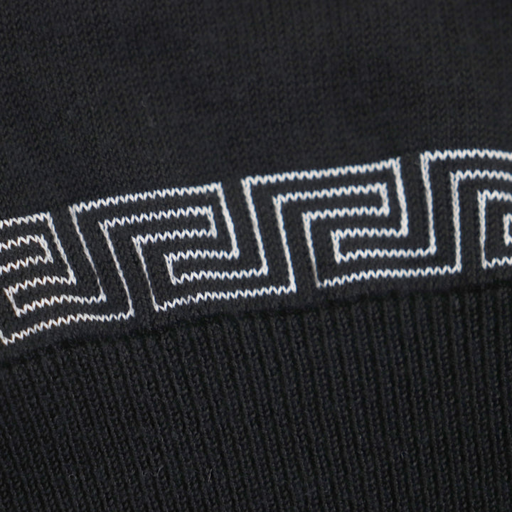 Excellent VERSACE Short sleeve polo shirt black Rayon mens 46 A63249