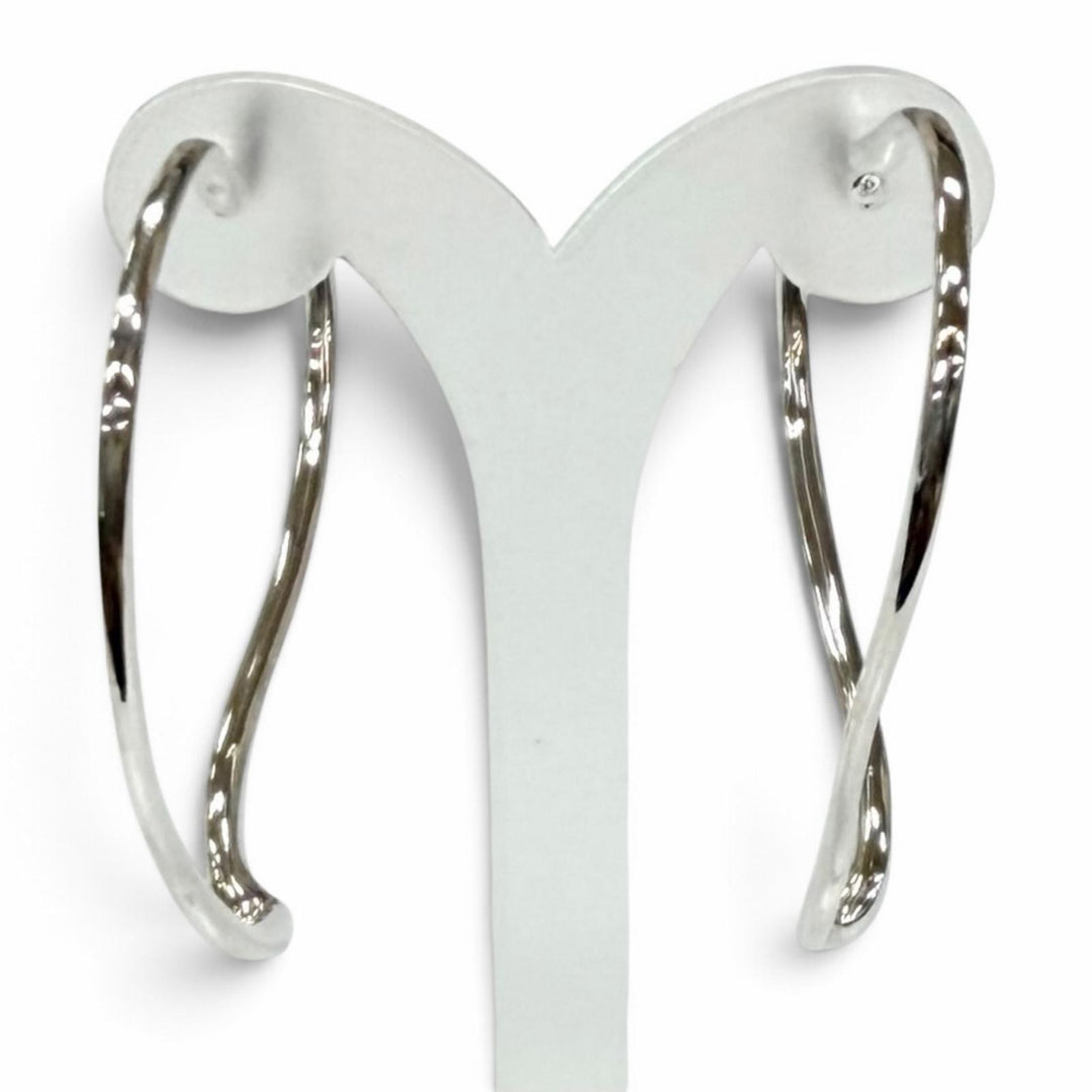 Excellent TIFFANY&Co. Pierce Open Heart Hoop Pierce (Large) Silver AG925 Women