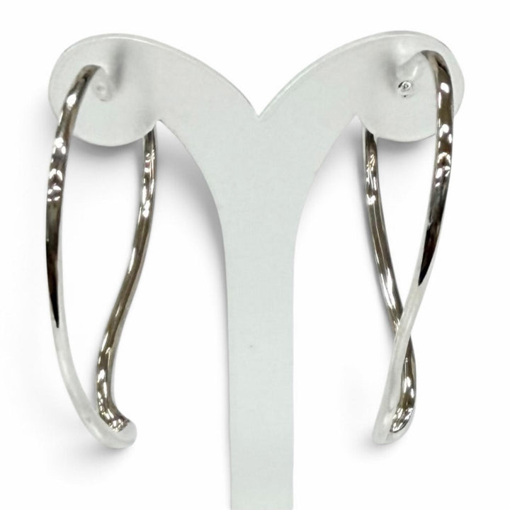 Excellent TIFFANY&Co. Pierce Open Heart Hoop Pierce (Large) Silver AG925 Women