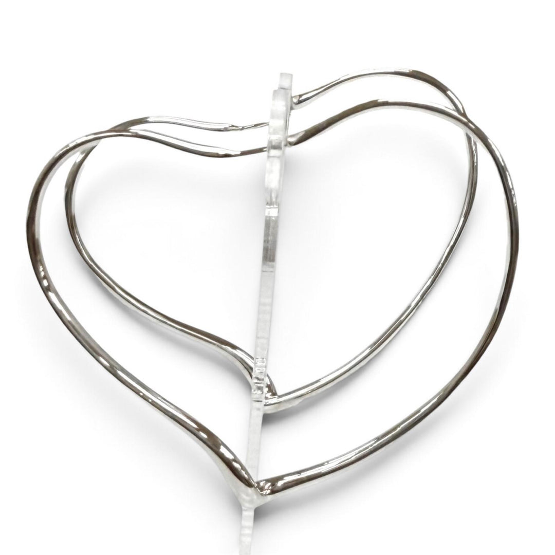 Excellent TIFFANY&Co. Pierce Open Heart Hoop Pierce (Large) Silver AG925 Women