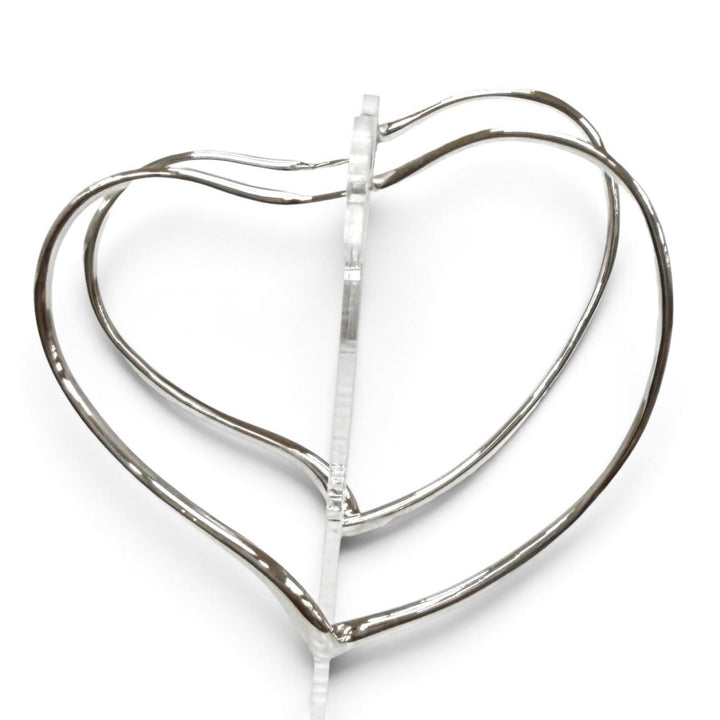 Excellent TIFFANY&Co. Pierce Open Heart Hoop Pierce (Large) Silver AG925 Women