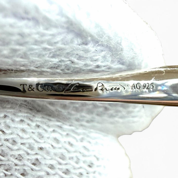 Excellent TIFFANY&Co. Pierce Open Heart Hoop Pierce (Large) Silver AG925 Women