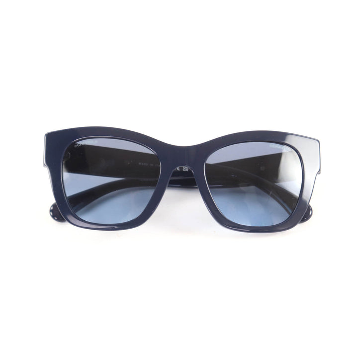 Excellent CHANEL sunglasses Navy Women 5478-A