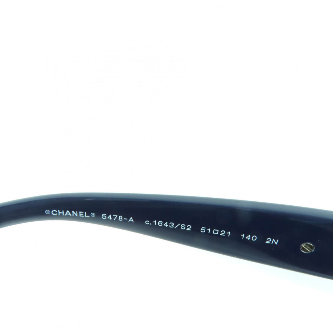 Excellent CHANEL sunglasses Navy Women 5478-A