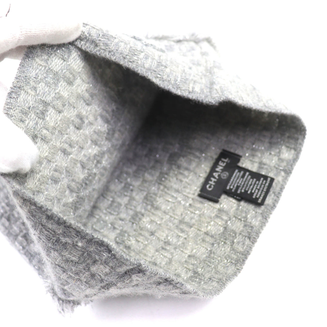 素晴らしい CHANEL ニットキャップ COCO マーク フリンジデザイン グリッターニットビーニー カシミア 16B