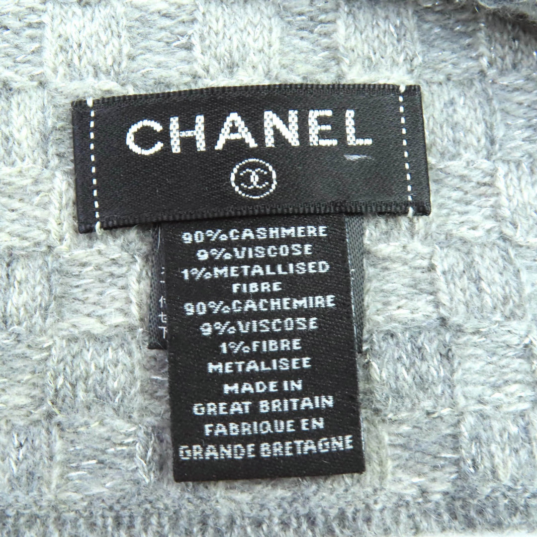 素晴らしい CHANEL ニットキャップ COCO マーク フリンジデザイン グリッターニットビーニー カシミア 16B
