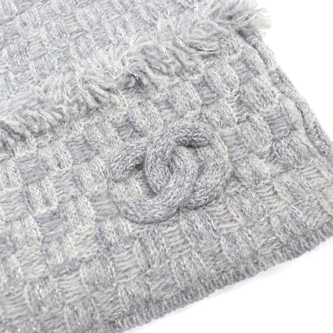 素晴らしい CHANEL ニットキャップ COCO マーク フリンジデザイン グリッターニットビーニー カシミア 16B