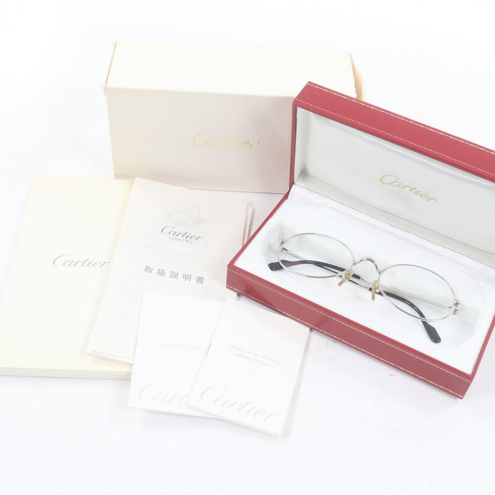 Great Cartier Glasses 135 Trinity Silver mens