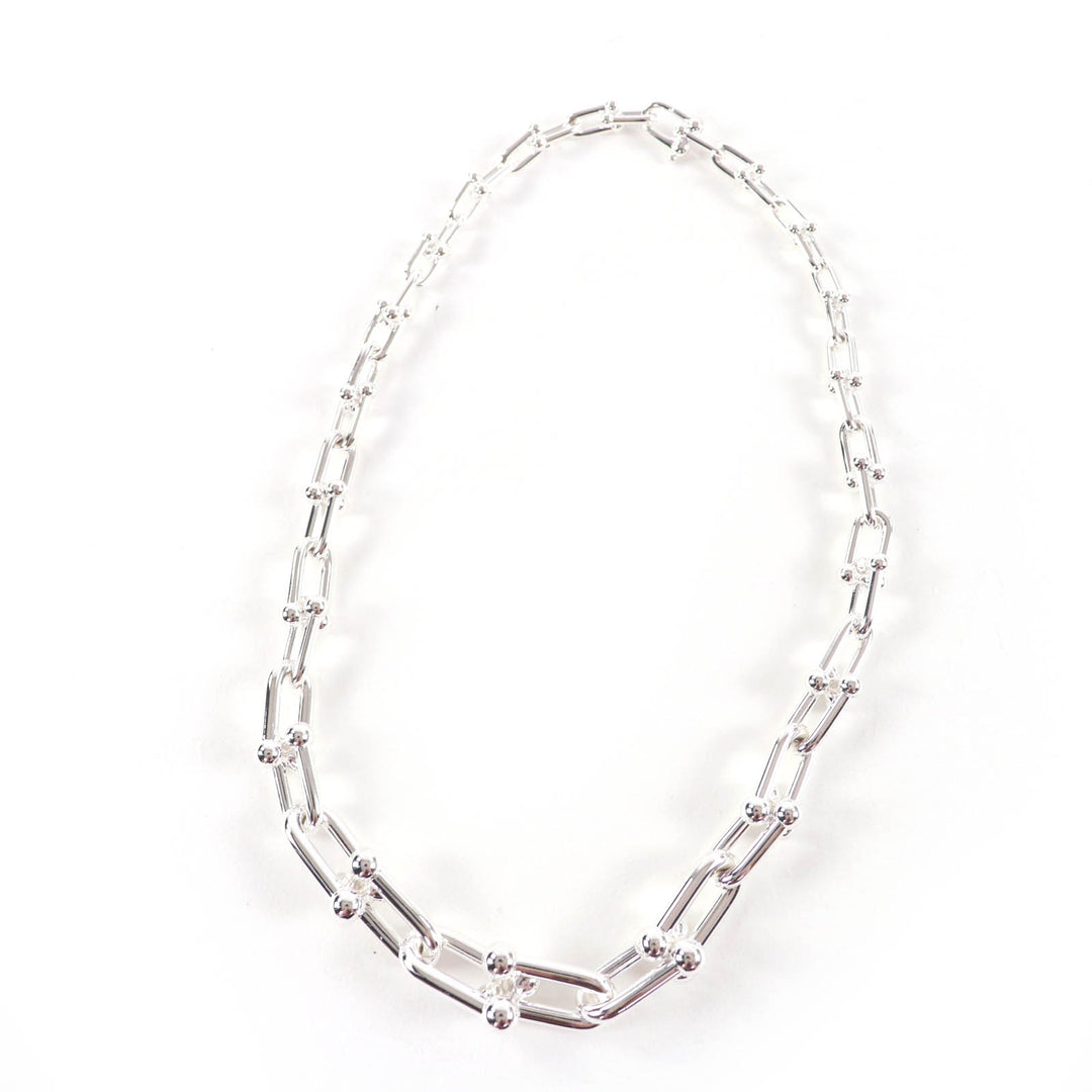 優れた TIFFANY&amp;Co. ネックレス グラデーションリンクネックレス スターリングシルバー シルバー