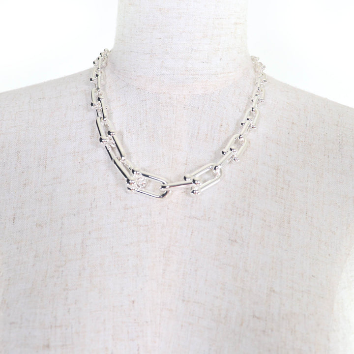 優れた TIFFANY&amp;Co. ネックレス グラデーションリンクネックレス スターリングシルバー シルバー
