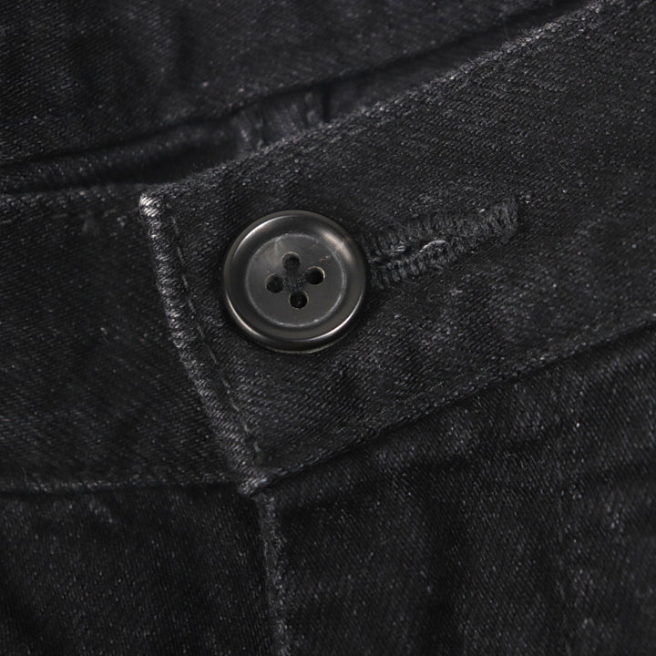 Excellent Yohji Yamamoto POUR HOMME 12oz DENIM JEANS WITH SIDE FLAP DETAILS