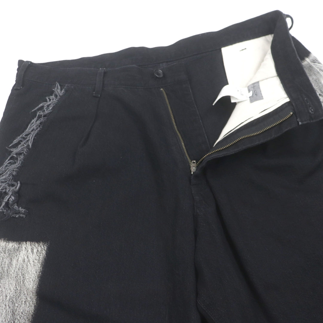 Excellent Yohji Yamamoto POUR HOMME 12oz DENIM JEANS WITH SIDE FLAP DETAILS