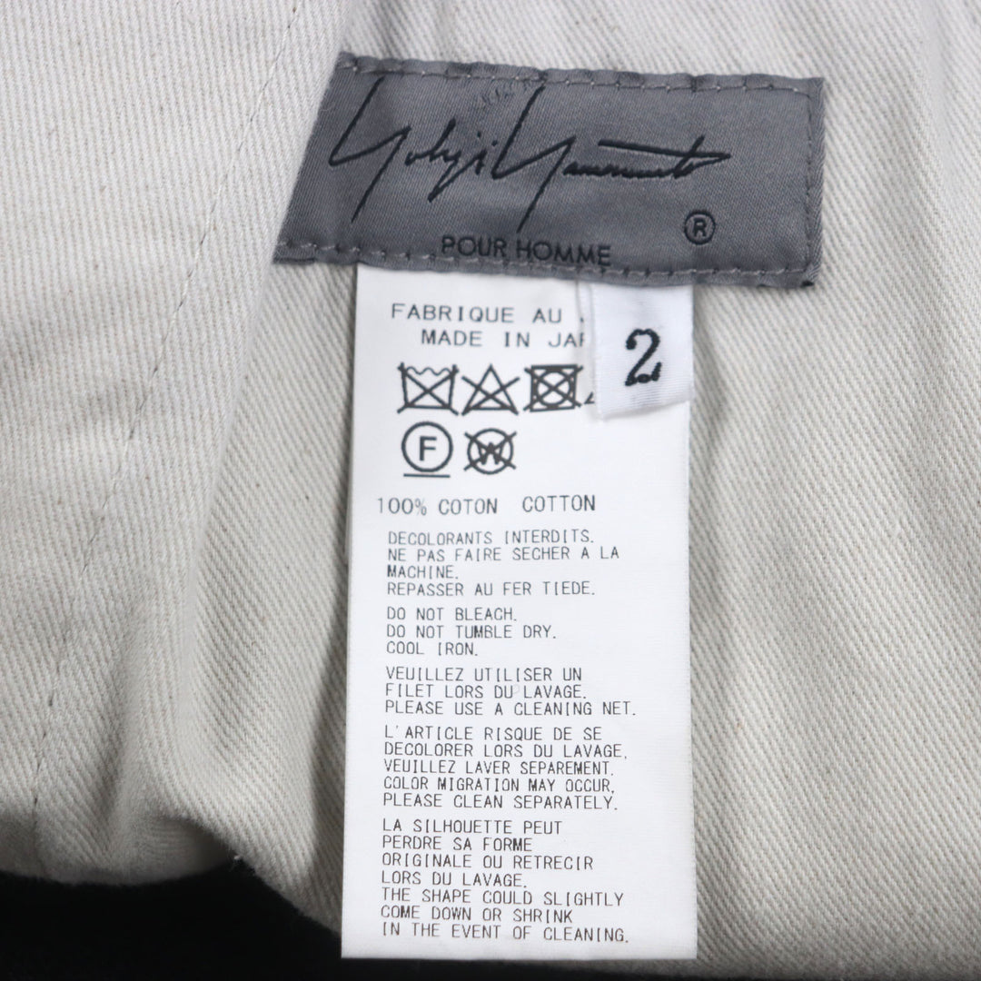 Excellent Yohji Yamamoto POUR HOMME 12oz DENIM JEANS WITH SIDE FLAP DETAILS