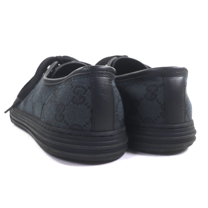 素晴らしい GUCCI ローカットスニーカー ブラック キャンバス メンズ 6.5 426189